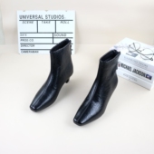 35秋冬季 短靴 百搭舒适女时装 新款 撤柜单里细跟方头后拉链显瘦时尚