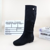 撤柜单里隐形内增高中跟圆头显瘦时尚 40秋冬季 新款 女高筒骑士靴