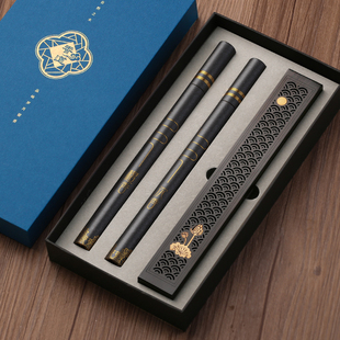 黑檀木质香盒卧香炉香插 家用香薰炉焚香线香底座 檀香熏香炉套装