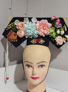 发箍款成人儿童头饰皇后娘娘旗头甄嬛传头饰还珠格格帽容嬷嬷头饰