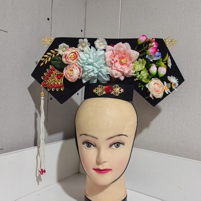 发箍款成人儿童头饰皇后娘娘旗头甄嬛传头饰还珠格格帽容嬷嬷头饰