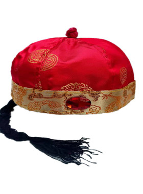 儿童唐装地主帽 成人皇帝帽 古装太子帽阿哥帽少爷帽宫廷格格帽子