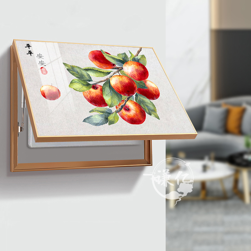 电表箱配电箱装饰画免打孔客厅总开关电闸盒挂画事事如意中式壁画