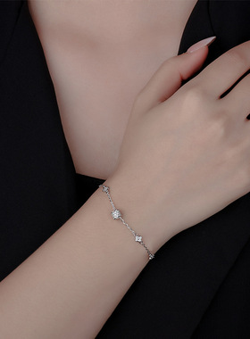 S999纯银小蛮腰手链女简约ins