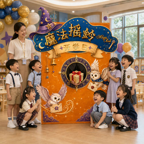 Seekpro魔法摇铃日迎新KT板布置