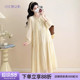 裙子柔软莱赛尔孕装 孕之彩孕妇连衣裙春夏薄款 长袖 过膝中长款 A版