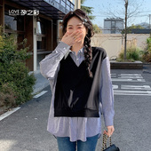 上衣大码 设计感衬衫 女秋春秋时尚 孕之彩2026新款 显瘦假两件孕妇装