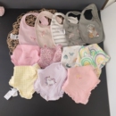 日单新生儿围嘴a类纯棉婴幼儿口水围兜宝宝针织棉柔软透气口水巾