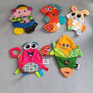 美国单拉玛 12个月宝宝抓握螃蟹玩具 婴儿响纸安抚巾手抓巾玩偶0