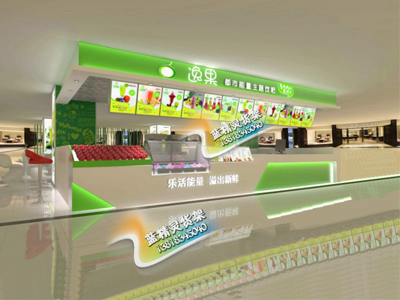 定制烤漆欧式奶茶店吧台超市水果店水吧收银台饮品店洗衣店接待台