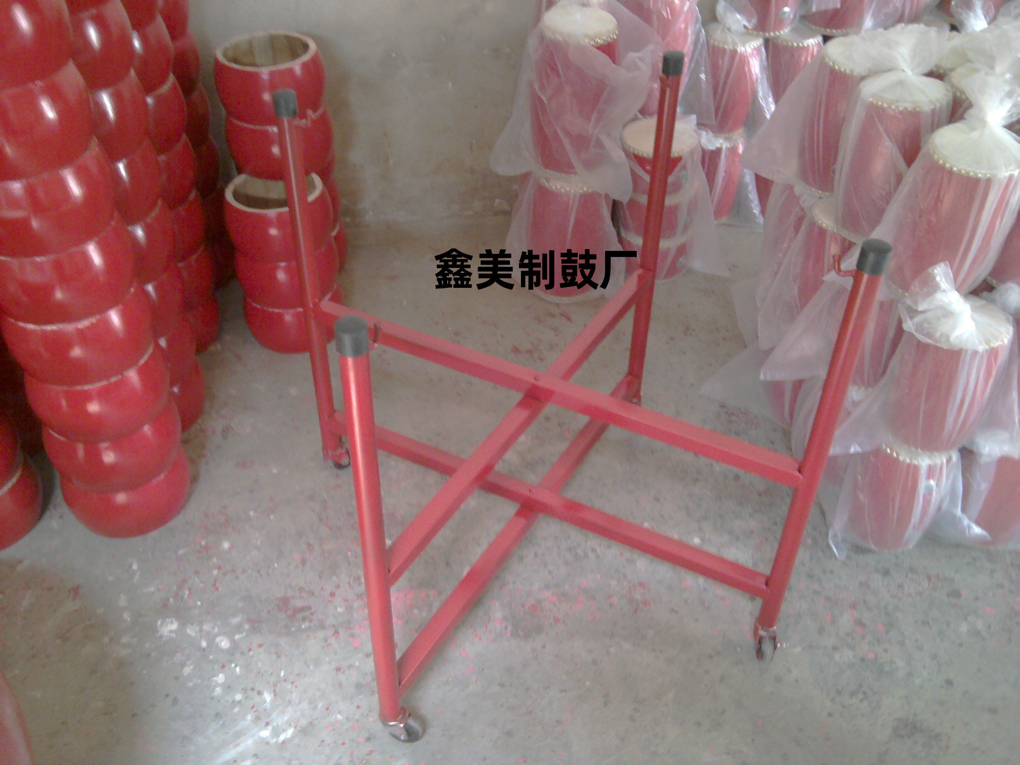 鼓架12寸14寸16寸战鼓挂架 堂鼓 盘鼓 威风锣鼓挂架 折叠带轮子