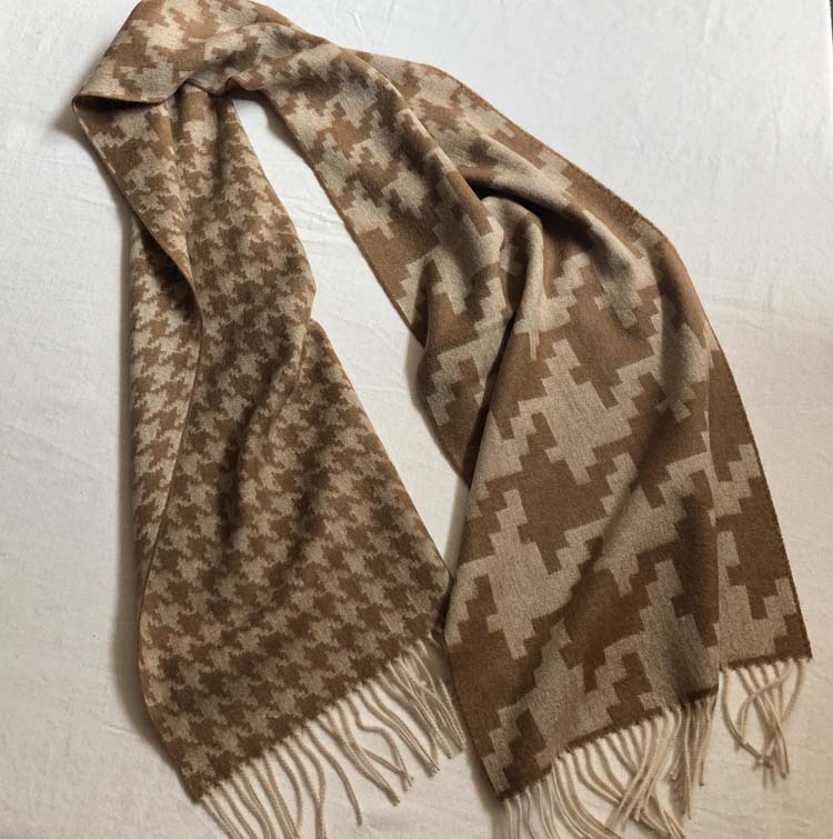 千鸟格围巾商务羊毛送礼秋冬欧美