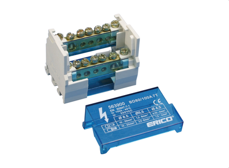 美国ERIFLEX BD 两极配电块80/100 A艾力高电源分配端子 563900