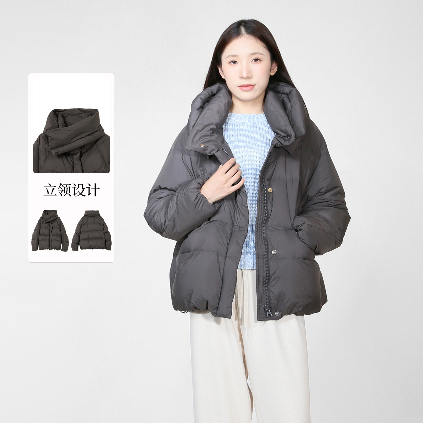 紫淑2025冬女装新品短羽绒服