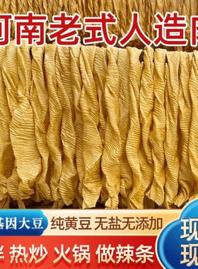 河南省特产手工人造肉豆制品蛋白素肉无盐无添加干豆皮5斤散装NEW