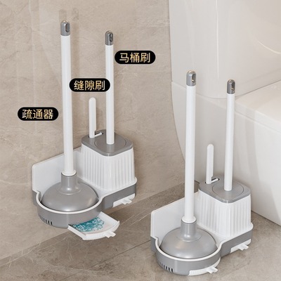 马桶刷堵塞皮吸疏通器