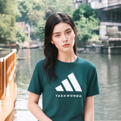 Adidas阿迪达斯短袖男女情侣黑白圆领全新运动休闲半袖透气跑步潮