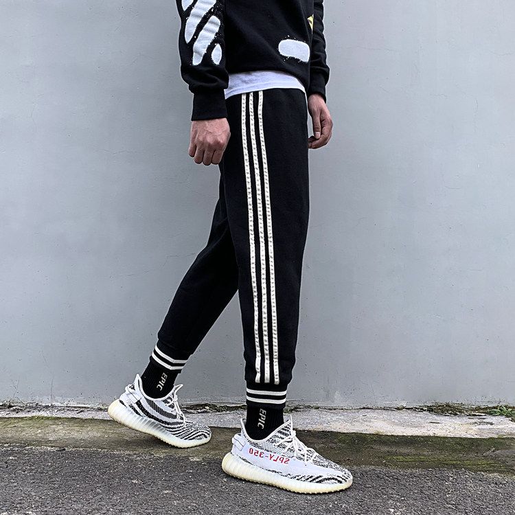 OUTDO EPIC条纹小脚卫裤宽松束脚长裤运动裤男冬加绒加厚ins超火|msdalam kategori Pakaian Lelaki, seluar santai - dari Buy2taobao.com untuk memberikan perkhidmatan ejen Taobao profesional membeli