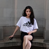 adidas阿迪达斯T恤健身上衣运动跑步百搭透气男女情侣同款 短袖