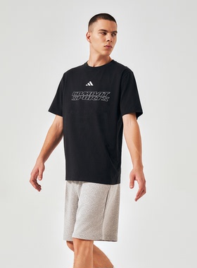 Adidas阿迪达斯短袖男女情侣黑白圆领全新运动休闲半袖 CLTS26CS1
