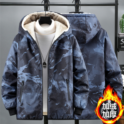 棉衣外套男冬季潮流帅气青少年加厚防寒羊羔绒初中生男生保暖棉服