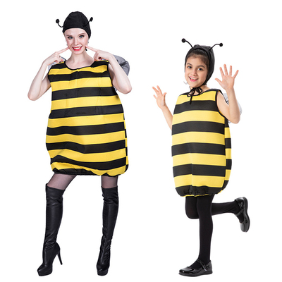 万圣节昆虫蜜蜂cos服饰儿童团体活动班级服勤劳小蜜蜂扮装