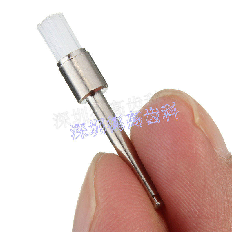 牙科材料尼龙抛光刷白色平头100支/盒抛光杯碗刷猪鬃刷口腔工具