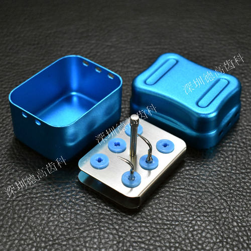 牙科金属消毒盒6孔洁牙工作刀头