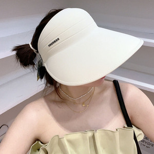 无痕一体大帽檐防晒空顶帽女夏季户外超轻防紫外线太阳帽子显脸小