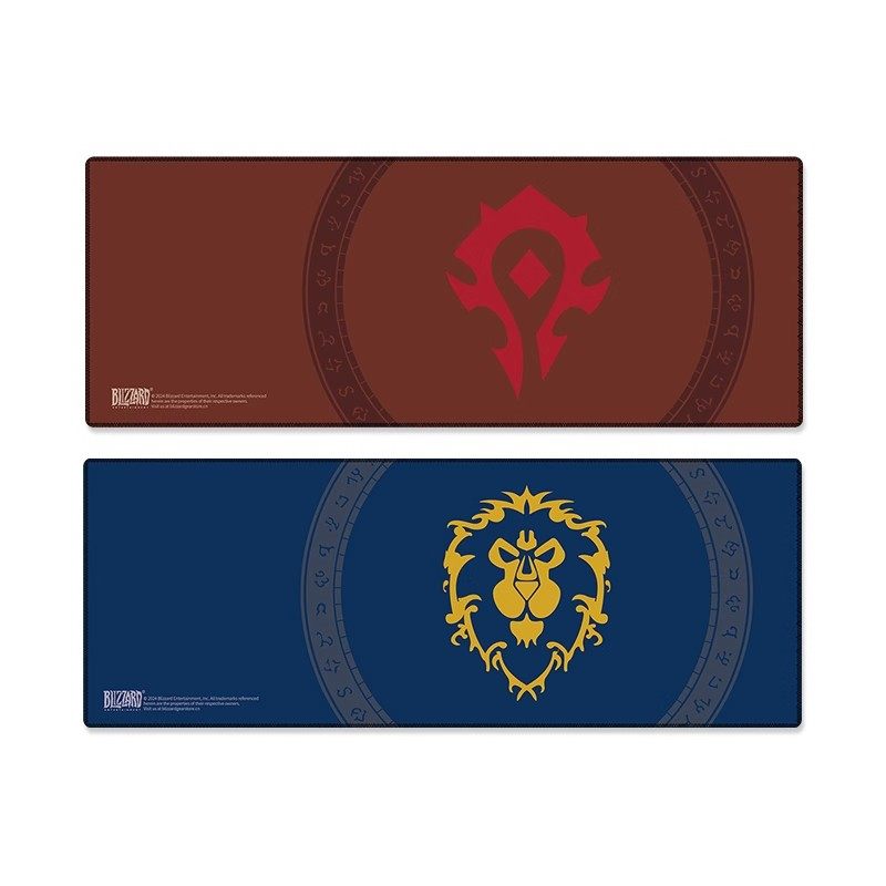 Blizzard/暴雪官方游戏周边魔兽世界部落联盟阵营升级版电竞鼠标垫桌垫防污渍耐脏游戏办公桌面键盘
