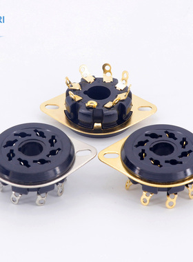 S8WPF-G胶木镀金镀锡大8脚电子管管座搭棚用于6SN7 6CA7 6V6 5AR4