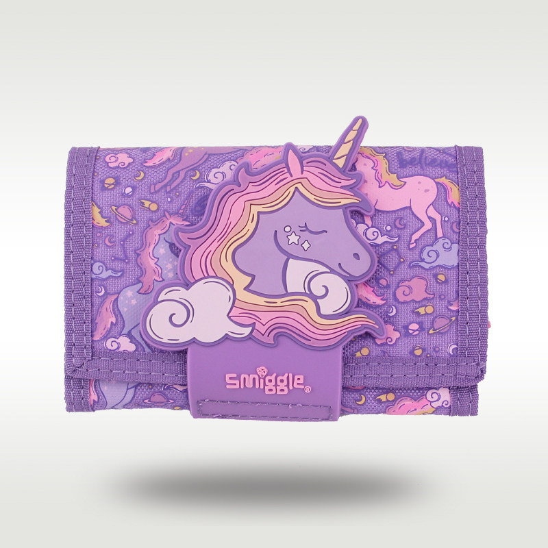 澳洲smiggle钱包儿童可爱卡通紫色白云独角兽三折大容量钱包女孩,模玩/动漫/周边/娃圈三坑/桌游,动漫背包/钱包/箱包,淘宝优惠券,粉丝福利购,淘宝优惠卷