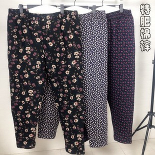 250斤胖人老太太宽松高腰妈妈保暖裤 冬季 女 中老年人棉裤 子 特大码