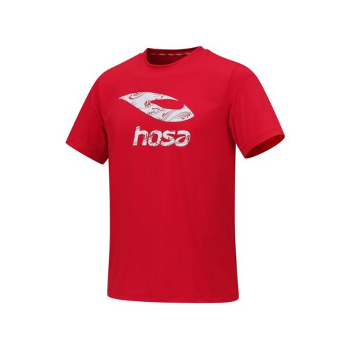 hosa浩沙青少年男女成人同款大LOGO运动短袖比赛出场运动员通用