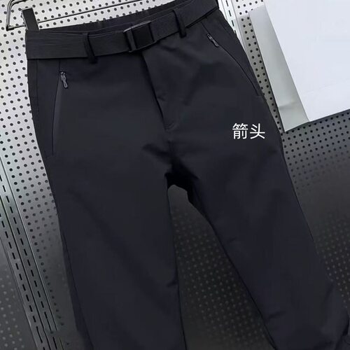 箭头软壳冲锋裤夏季薄款男士加绒2026户外运动直筒休闲男裤子男款