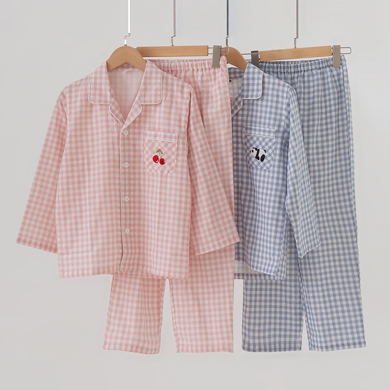 纯棉简约双层纱布春夏秋刺绣