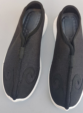 道士用品鞋子棉麻面料道士云鞋轻质底防滑耐磨软底练功鞋云勾道鞋