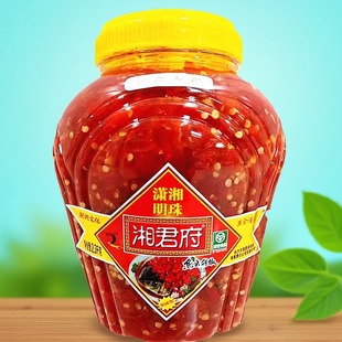 湘君府鱼头剁椒红剁椒2300g大桶商用下饭辣椒酱剁辣椒酱