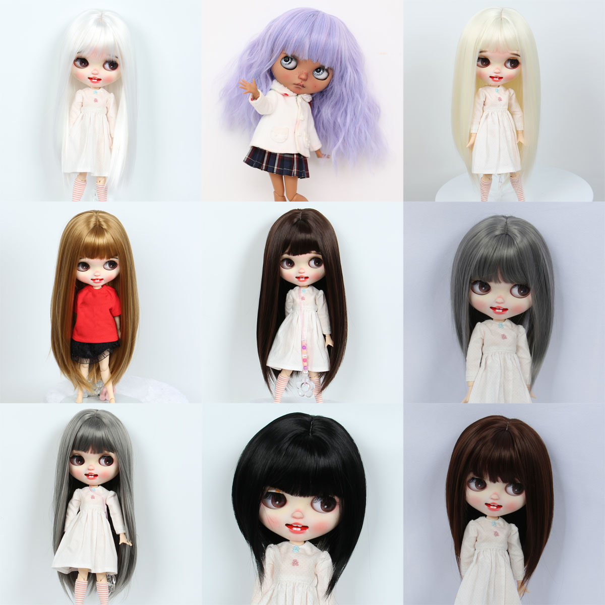 清仓热卖!1/3 bjd、Blythe小布娃娃降价折扣头发合集