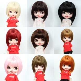 Blythe 插画娃娃、烦人鸭 小布娃娃  空气刘海 bobo软丝短发合集