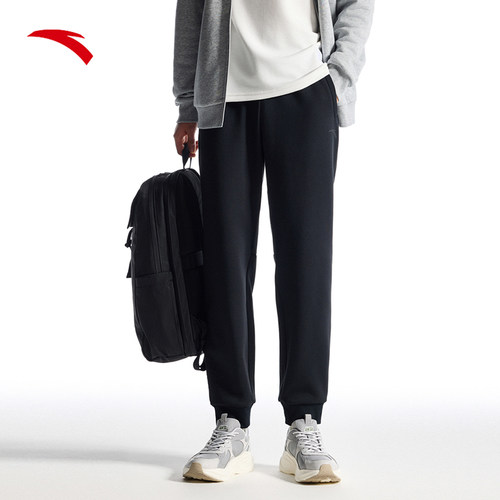 安踏男针织加绒运动休闲长裤