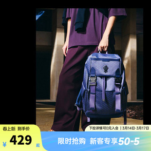 安踏凯里·欧文系列丨欧文双肩包牛仔老花丹宁风背包大容量男书包