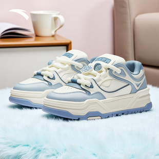 安踏芝士蛋糕板鞋2026新款春季男鞋厚底增高休闲运动鞋 112618071