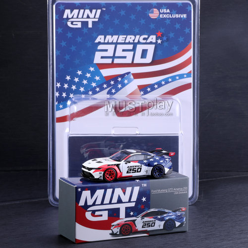 MINIGT 1301挂卡美国250周年限定款福特野马GTD 1/64小比例合金车