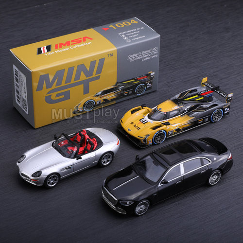 MINIGT 977奔驰S680黑 998宝马Z8 1004凯迪拉克赛车 1/64合金车模