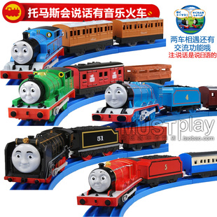 日本进口TOMY多美卡普乐路路发声有音乐说话汽笛声OT电动火车玩具