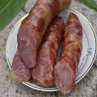 青城山老腊肉广味香肠500g烟熏广式 腊肠微甜不麻不辣粮食猪肉香肠