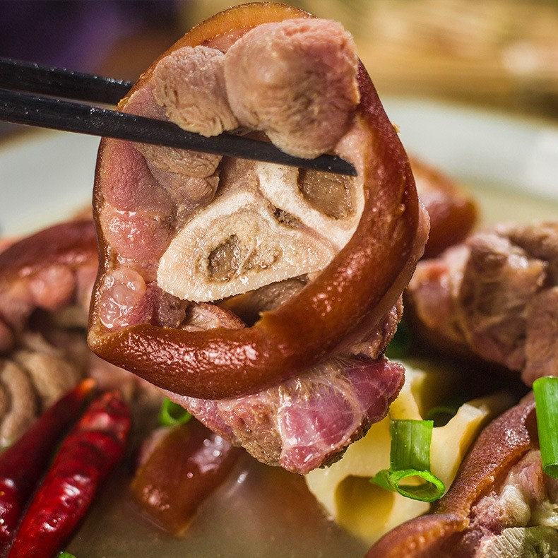 青城山老腊肉烟熏手肘500g腊猪脚腊猪手蹄子连蹄髈四川腊味腊肉