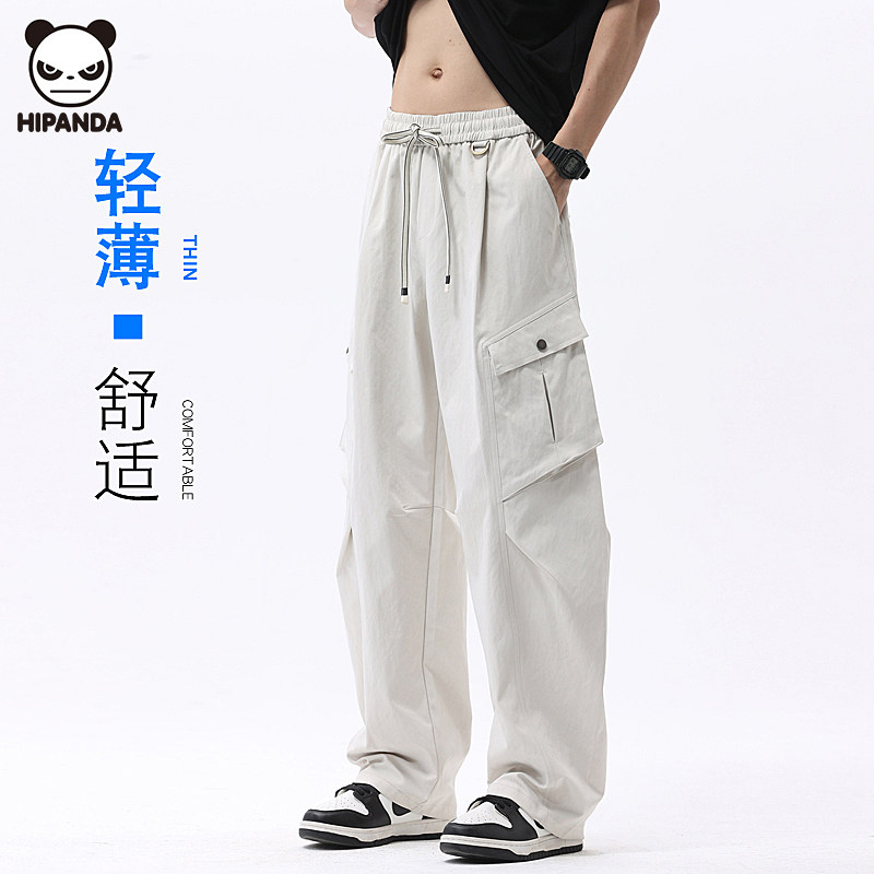 Hi Panda休闲裤夏季时尚百搭美式潮流工装宽松直筒显瘦男士长裤子,男装,休闲裤,淘宝优惠券,粉丝福利购,淘宝优惠卷