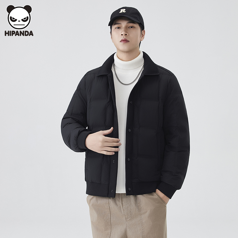 Hi Panda高端商务鸭绒羽绒服男士冬季新款潮牌休闲加厚保暖外套潮